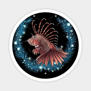 Lionfish in Ornament, Love Fishes Magnet